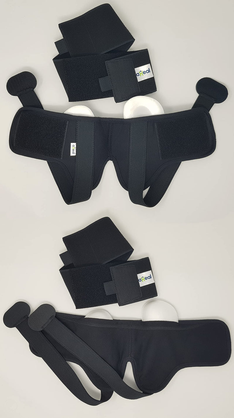 Aheal Inguinal Hernia Men'S Medical Support Belt - Hernia Belt For Men, Soft Elastic Hernia Band, Pain Relief Inguinal Hernia Belt & Hernia Belt - Size 2, Black - NewNest Australia