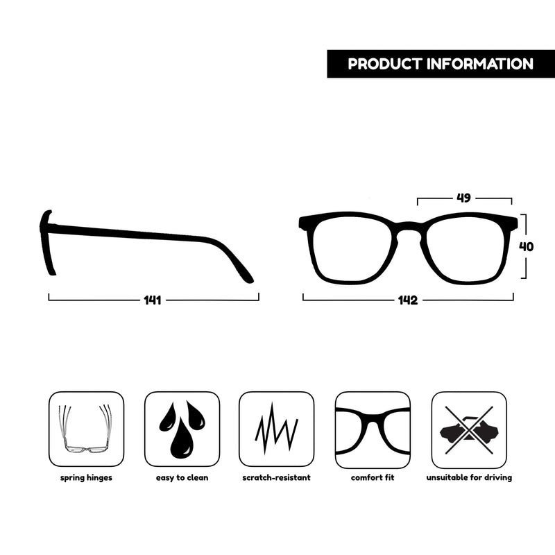 OPULIZE Bex Reading Glasses Pack of 2 Large Square Cool Designer Frame Spring Hinges Scratch Resistant Matte Brown Tortoiseshell Men Women RR64-2 +1.50 Matte Brown Tortoiseshell with Black Arms +1.50 Diopters - NewNest Australia