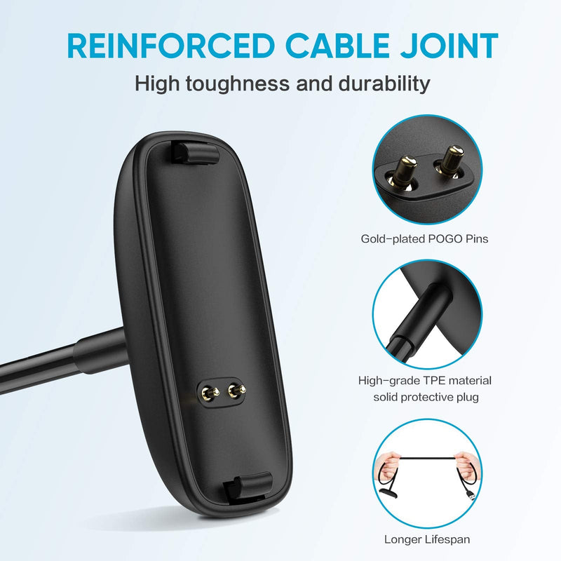[2-Pack] Charger Cable for Fitbit Inspire 2 (Not for Inspire hr & Luxe), for Fitbit Inspire 2 Fitness Tracker, Replacement Charging Cable Accessory for Fitbit Inspire 2 (3.3 ft/1.0 ft) - NewNest Australia