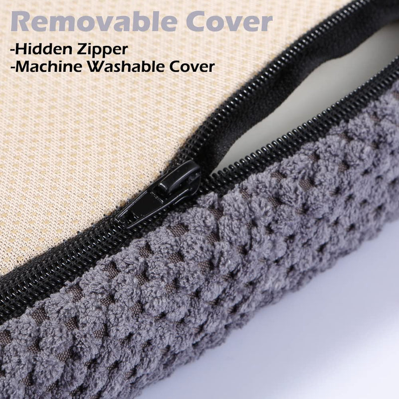 Chair Cushion with Ties for Dining Chair Memory Foam Kitchen Dining Chair Pad Non Slip Dining Room Seat Cushion with Machine Washable Cover,17"x16"(1 Pack, Grey) - NewNest Australia