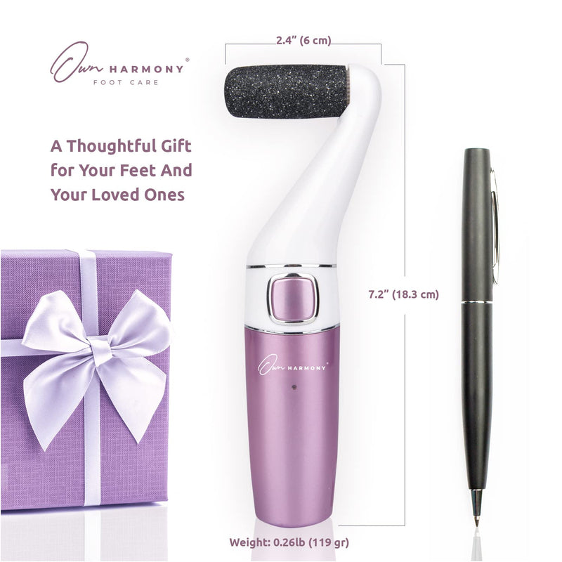 Electric Hard Skin Remover Rechargeable: Own Harmony Professional Pedicure Tools - CR1700 Best Electronic Foot File Sander - Perfect Pedi for Callus Removal and Dry Cracked Heels Feet Care (USB Cord) Satin Rose - NewNest Australia