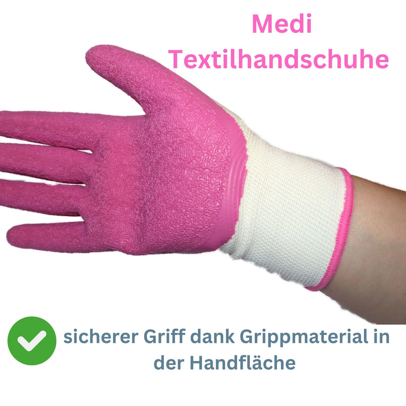 Medi textile gloves (pair) for easy application of compression stockings including Olanmarp laundry net - easy to use (gloves size L) gloves size. L - NewNest Australia