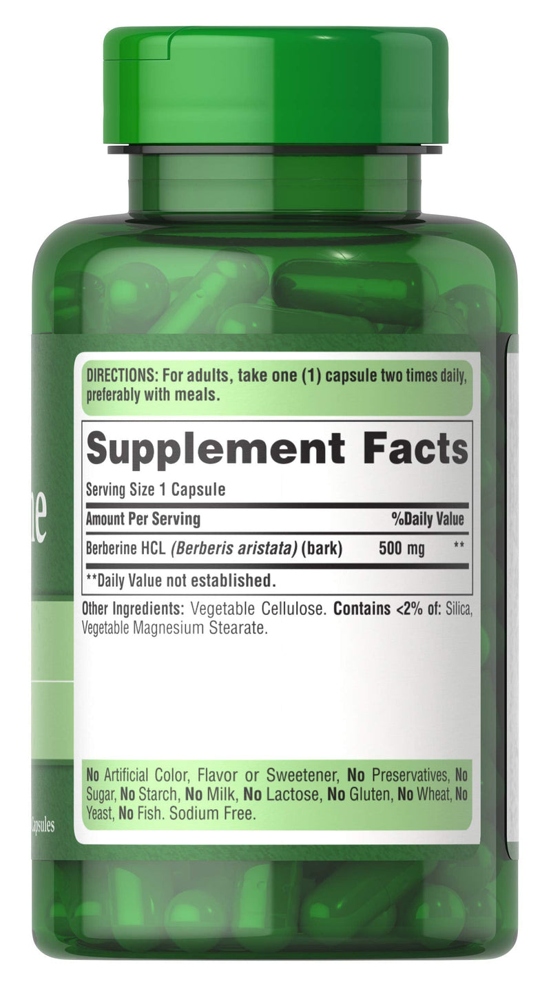 Puritan's Pride Berberine 500 mg, 60 Capsules 60 Count - NewNest Australia