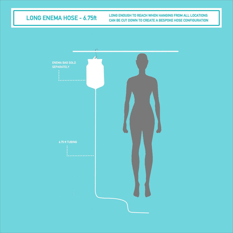 Premium Enema™ Replacement Silicone Enema Hose with Precision Stopcock Tap, One-Way Valve & Flexible Tip - BPA Free and Phthalates Free - Designed for Premium Enema Branded Products - 2.0M Long - NewNest Australia