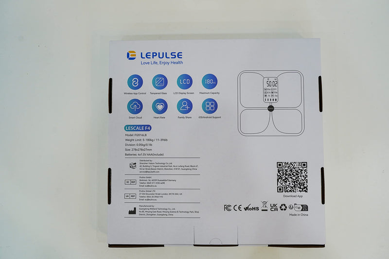 Lepulse Lescale F4 Pro Body Fat Scales With Body Fat And Muscle Mass, Personal Scales With Body Fat Analysis, Body Analysis Scales, Ultra Precision Body Scales, Trend, Large Display, 15 Body Dimensions - NewNest Australia