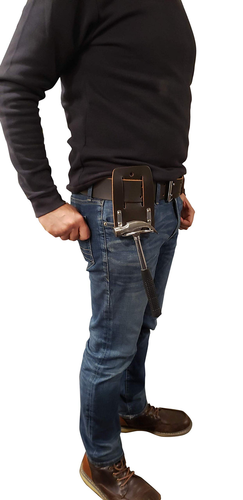 LAUTUS Premium Leather Heavy Duty Steel Loop Hammer Holder Tool Loop | Axe Holster | Tool Organizer |Sheath |Case | Woodwork| Handmade - NewNest Australia