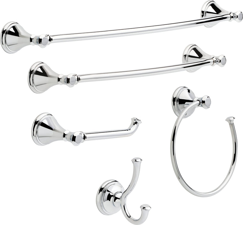 DELTA 79750 Cassidy Toilet Paper Holder, 3.63 x 8.38 x 3.63 Inches, Polished Chrome - NewNest Australia