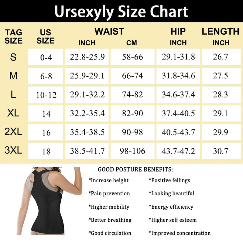 Women Back Braces Posture Corrector Waist Trainer Vest Tummy Control Body Shaper for Spinal Neck Shoulder and Upper Back Supports (S, Black) Small (Pack of 1) - NewNest Australia