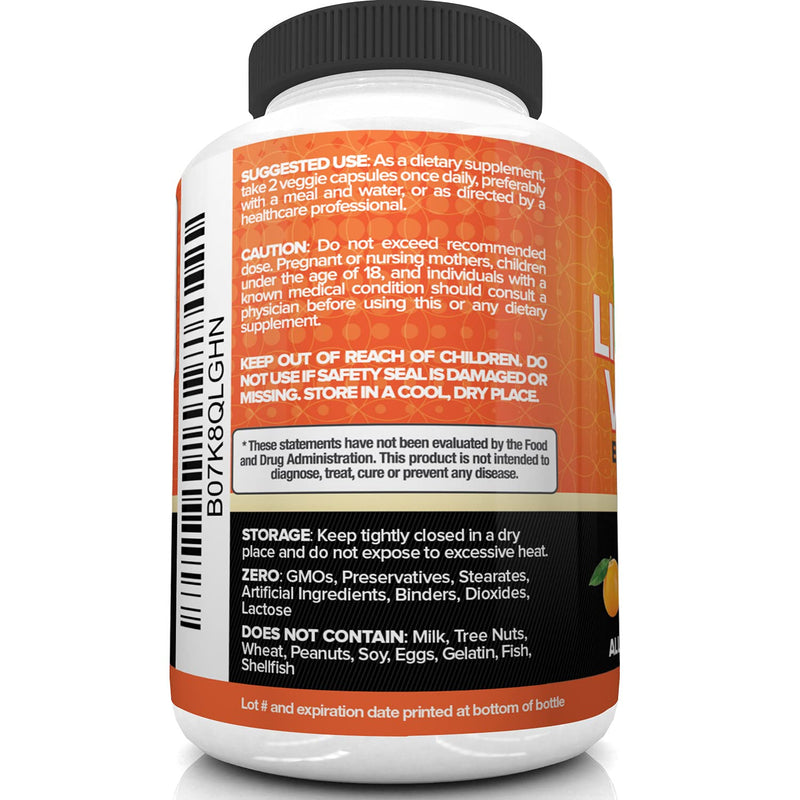 Nutrivein Liposomal Vitamin C 1650mg - 180 Capsules - High Absorption Ascorbic Acid - Supports Immune System & Collagen Booster - Powerful Antioxidant - NewNest Australia