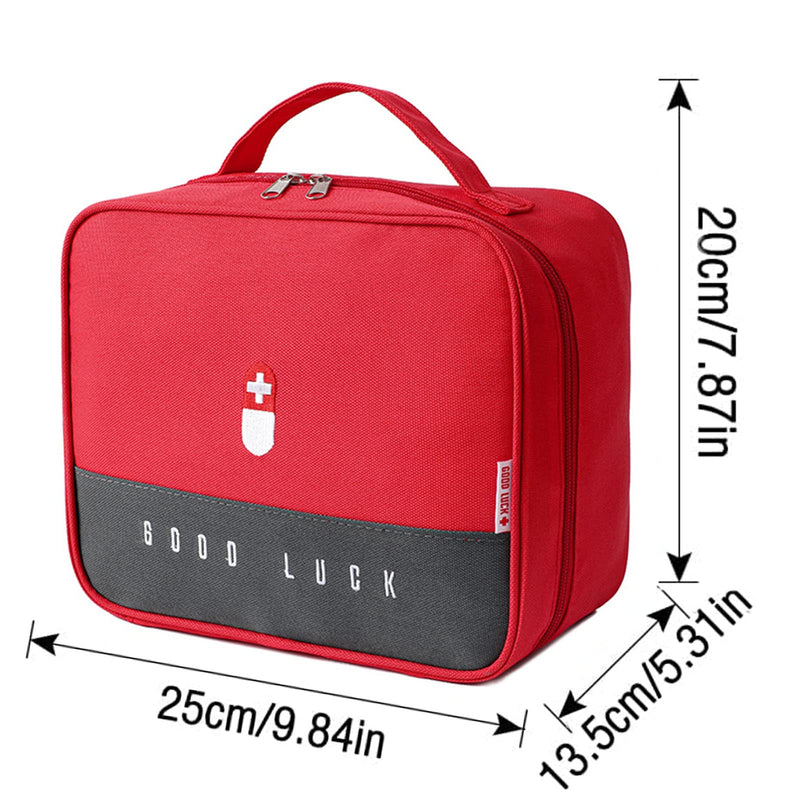 Uv Stylish Travel Pharmacy Bag, Medicine Bag, Empty First Aid Bag, Portable Waterproof Medicine Storage Bag, Medicine Box, Medicine Storage For Home Office Travel, Red - NewNest Australia