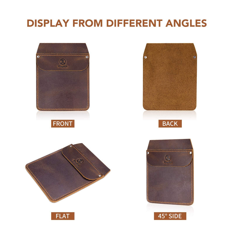 RingSun Genuine Leather Pocket Protector for Men, Durable Pocket Tool Pouch, Jeans Shirts Pocket Protector for Tools Pens, RS10 - NewNest Australia