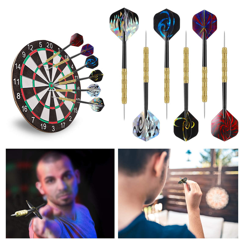 Accmor Steel Tip Darts, Professional Metal Darts, 14G Darts Metal Tip Set, Metal Darts for Dartboard,18 pcs Symbols - NewNest Australia