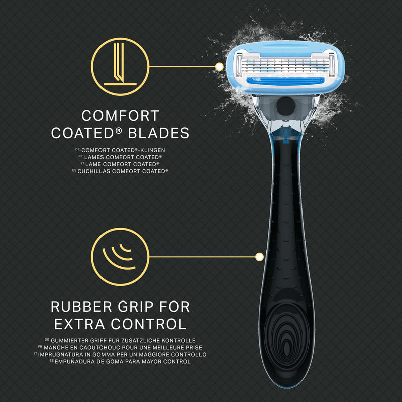 by Amazon Body & Intimate men's body razor, 5-fold blade, razor + 6 replacement blades, 7 pieces - NewNest Australia