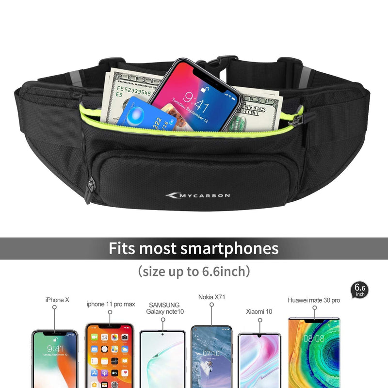 MYCARBON Fanny Pack Waist Pack with Water Bottle Holder Running Belt for Men Women Walking Hiking Runners Hydration Belt Green - NewNest Australia