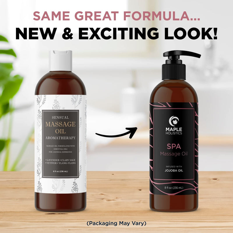 Spa Inspired Relaxing Massage Oil - Non Greasy Massage Oil for Massage Therapy and Nourishing Body Oil for Men and Women - Aromatic Aromatherapy Oils and Full Body Moisturizer Body Oil for Dry Skin - NewNest Australia