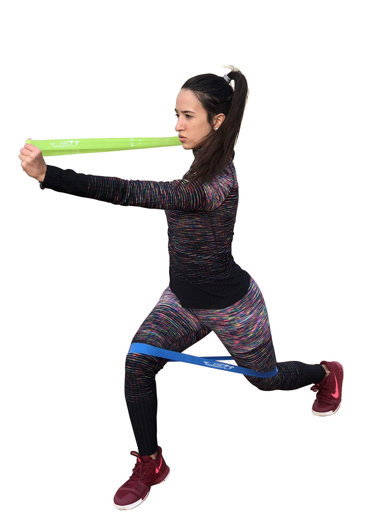 Fit Simplify Resistance Loop Exercise Bands with Instruction Guide and Carry Bag, Set of 5 Assorted - NewNest Australia