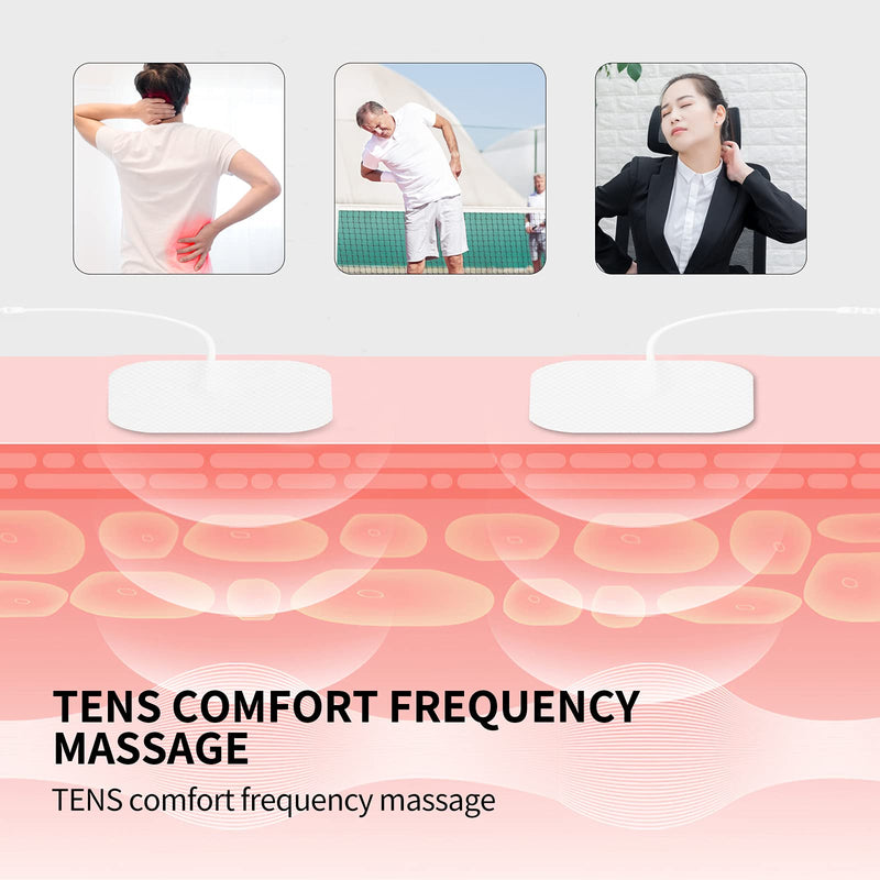 Tens Electrodes Pads Self Adhesive Reusable Electrodes Pads for Tens Acupuncture Digital Therapy Machine Massager, Electrotherapy Tens Pads for Tens Machine, 4CM 20 Pcs - NewNest Australia