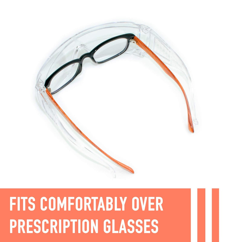 3 Pack Safety Glasses Over Eyeglasses (Anti-Fog & Scratch Resistant) Wrap Around Crystal Clear Eye Protection - OTG Safety Goggles are Perfect for Nurses, Construction, Shooting, Lab Work, & More! - NewNest Australia