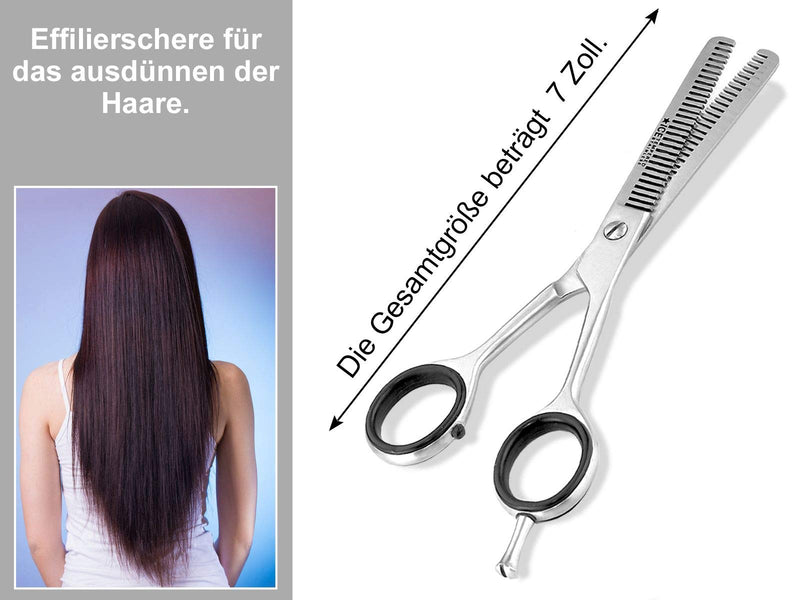 Premium thinning scissors, hair scissors 18 cm with sharp and precise cutting for optimal thinning of hair. Thinning scissors, hairdressing scissors made of stainless steel for men and women, 7 inches - NewNest Australia