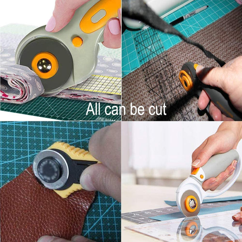 KISSWILL 18mm Rotary Cutter Blades 10 Pack, Fits OLFA Rotary Circle Cutter Replacement for Quilting Scrapbooking Sewing Arts&Crafts, Sharp and Durable (18MM) - NewNest Australia