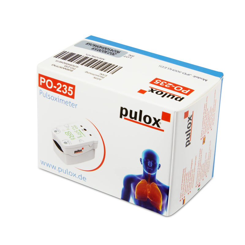 Pulox PO-235 pulse oximeter for children for measuring oxygen saturation, pulse rate and PI - with alarm function - NewNest Australia