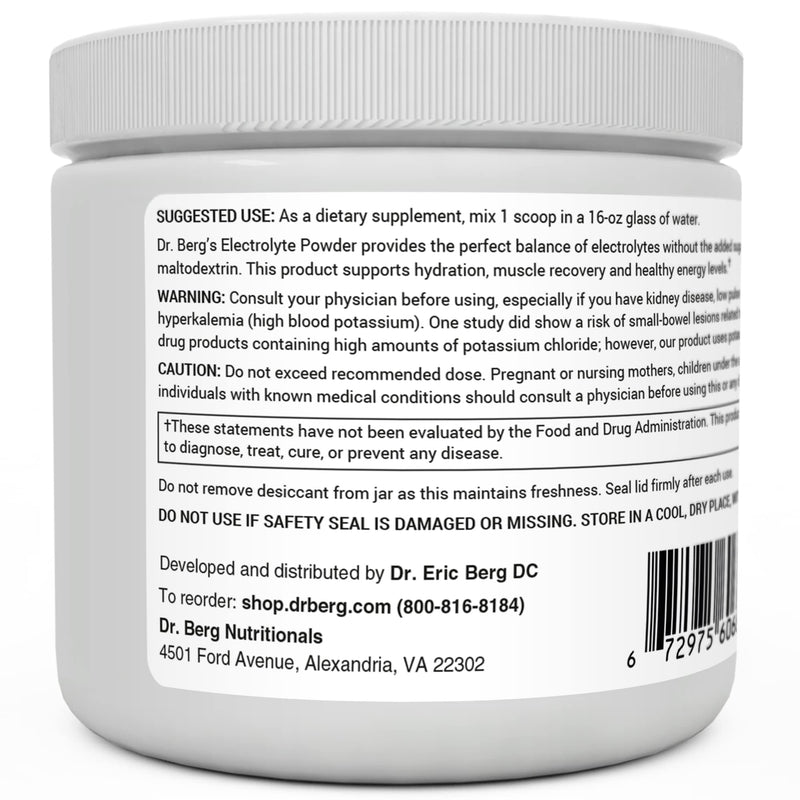 Dr. Berg's Original Electrolyte Powder Lemonade - Hydration Drink Mix Supplement, Boosts Energy & Keto-Friendly - NO Maltodextrin & Sugar-Free - No Ingredients from China - Lemon Flavor 50 Serving Lemonade - 50 Servings - NewNest Australia