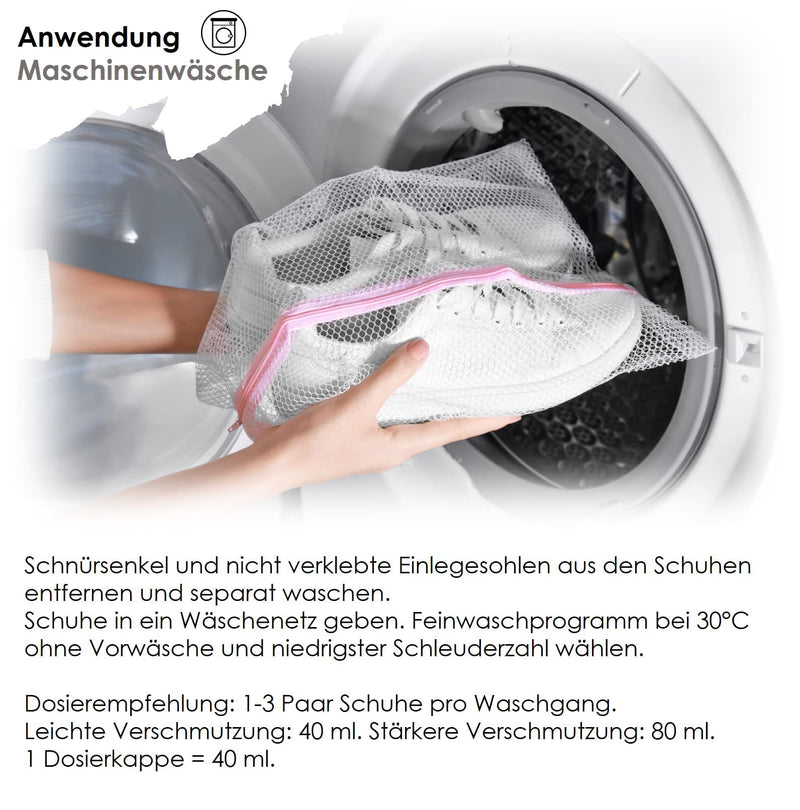 SOLITAIRE Sneaker Wash, sneaker detergent for the washing machine, 250 ml, cleaning and hygienic freshness for sneakers, sports and outdoor shoes made of textile, nylon and leather - NewNest Australia