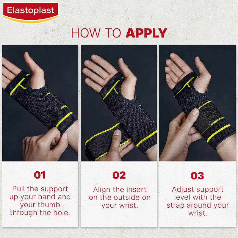 Elastoplast Advanced Performance Wrist Support, Flexible Wrist Brace for Carpal Tunnel, Tendonitis, Sprains, Strains, Arthritis, Medical-Grade Left & Right Hand Support, Size S/M - NewNest Australia