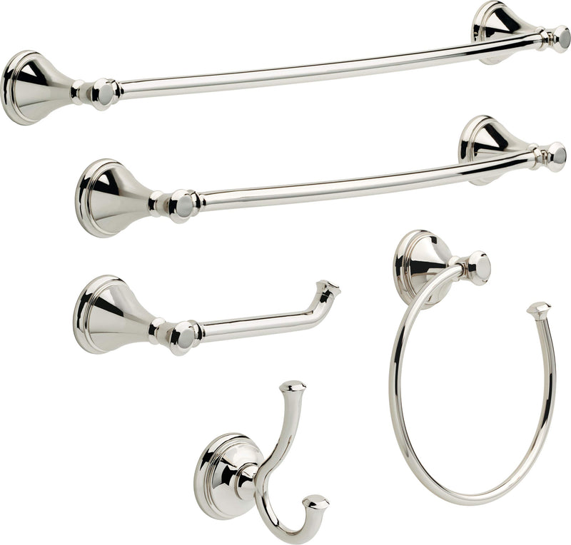 DELTA Cassidy Towel Hook, Robe Hook Polished Nickel Towel Holder for Bathroom, Bathroom Accessories, 79735-PN - NewNest Australia