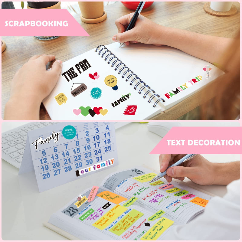 30 Sheet Family Friend Theme Scrapbooking Sticker Decals 500 Pieces Waterproof Vinyl Happy Family Friend Memories Sticker Decor for Family Album Scrapbooking Embellishment Art Project (Family Theme) Family Theme - NewNest Australia