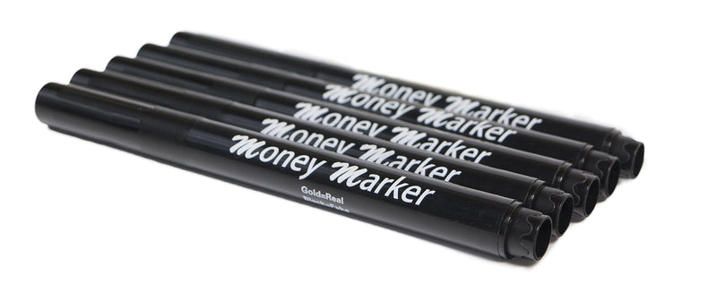 Money Marker (5 Counterfeit Pens) - Counterfeit Bill Detector Pen with Upgraded Chisel Tip - Detect Fake Counterfit Bills, Universal False Currency Pen Detector Pack 1 - NewNest Australia
