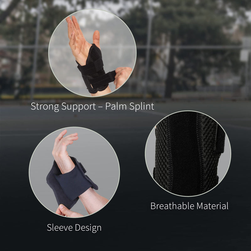 Wrist Splint for Carpal Tunnel Right Left Hand by BraceUP - Wrist Support for Women and Men, Daytime and Night Use, Wrist Brace for Pain Relief and Arthritis (Left Hand, S/M) - NewNest Australia
