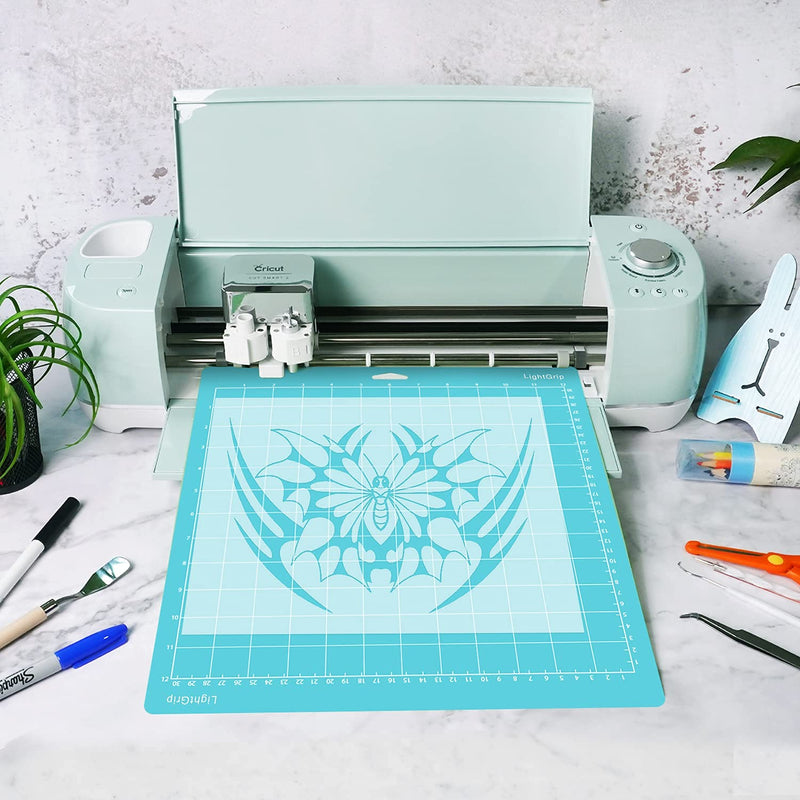 Cutting Mat for Cricut Maker/Explore Air 2/Air/One (12x12Inch),6 Pack Light Grip Blue Adhesive Sticky Non-Slip Mats for Cricut Blue for Cricut 12x12in(6 pack) LightGrip - NewNest Australia
