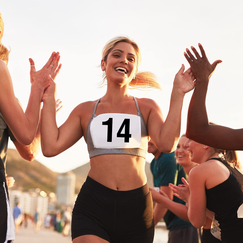Running Bib Numbers with Safety Pins for Marathon Sports Competition Events Tyvek Tearproof Waterproof 6 x 7.5 Inch 50 1-50 Number - NewNest Australia