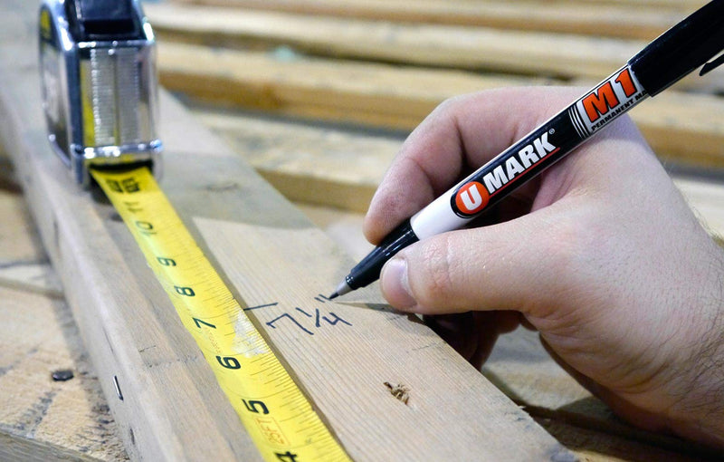 U-Mark M1 Fine Line Permanent Marker, 1 mm Tip, Black (Pack of 12) 10581 - NewNest Australia