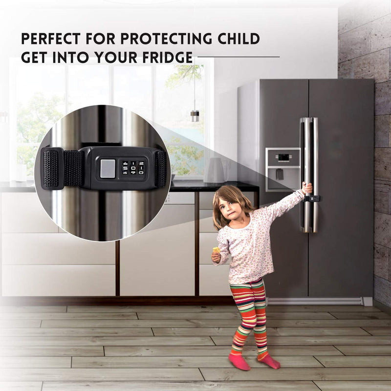 Veronica Child Safety Refrigerator Locks Multi-Functional French-Door Refrigerator and Cabinet Lock Multi Use Baby Cabinets Latches (Regular) Regular - NewNest Australia