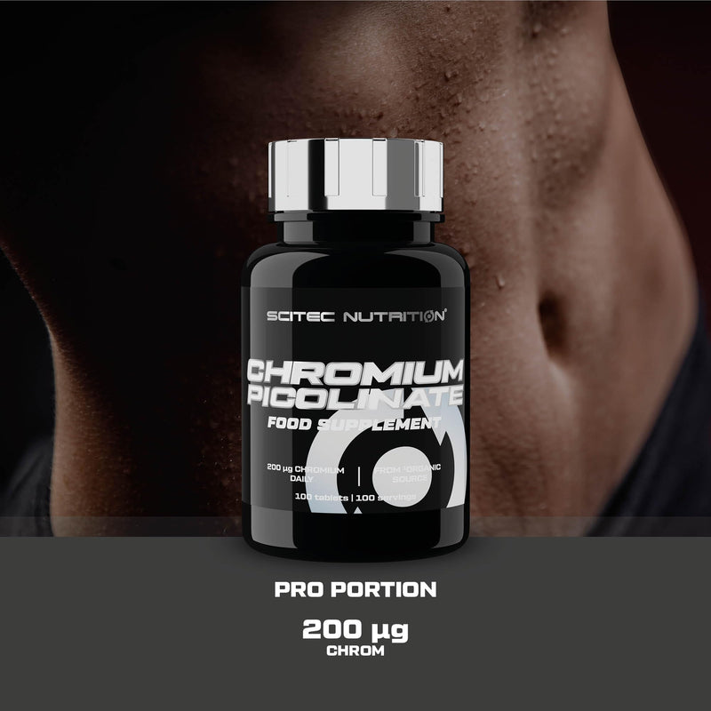 Scitec Nutrition Chromium Picolinate - Essential mineral for macronutrient metabolism and healthy blood sugar levels - Yeast-free plant-based formula - 100 capsules - NewNest Australia