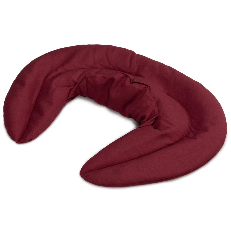 Neck pillow with stand-up collar wine red - cherry stone pillow - neck pillow heat pillow - neck heating pillow for microwave and oven cherry stone - NewNest Australia