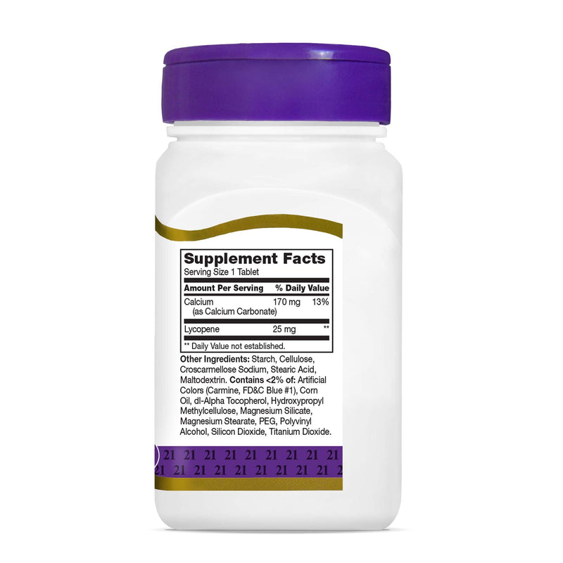 21st Century Lycopene, 25 mg, 60 Tablets - NewNest Australia