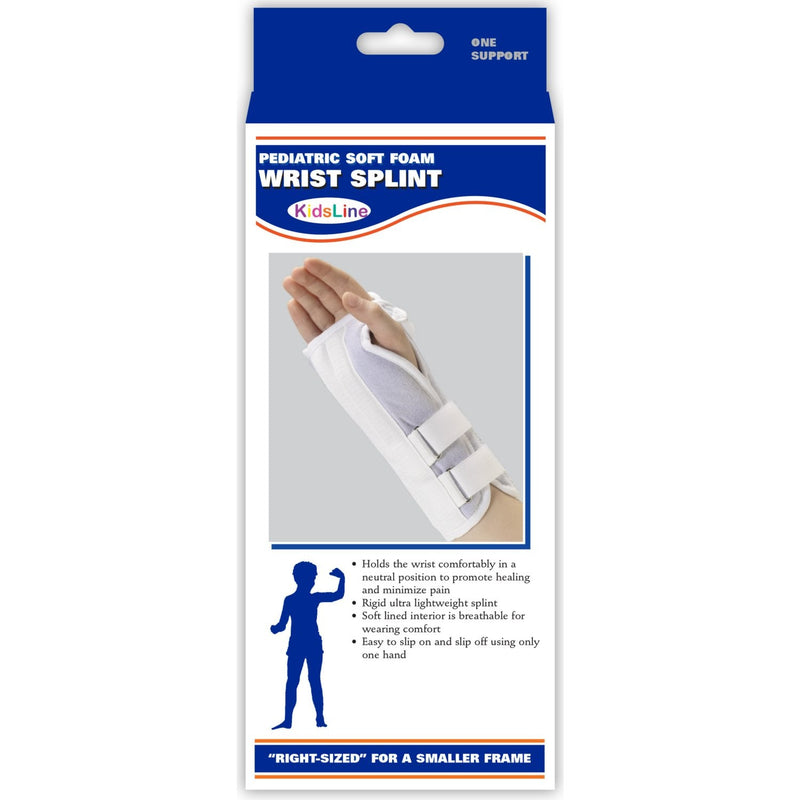 OTC Kidsline Wrist Splint Soft Foam Adjustable Support, White (Left Hand), Pediatric White (Left Hand) - NewNest Australia