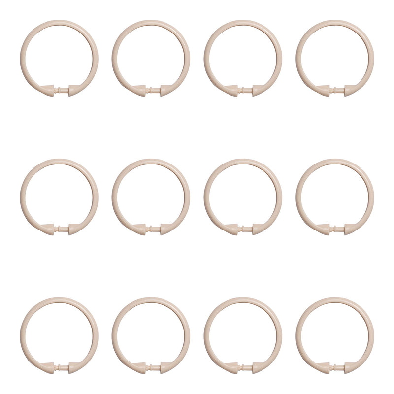 Kenney Shower Curtain Rings, Cream, 12-Pack - NewNest Australia