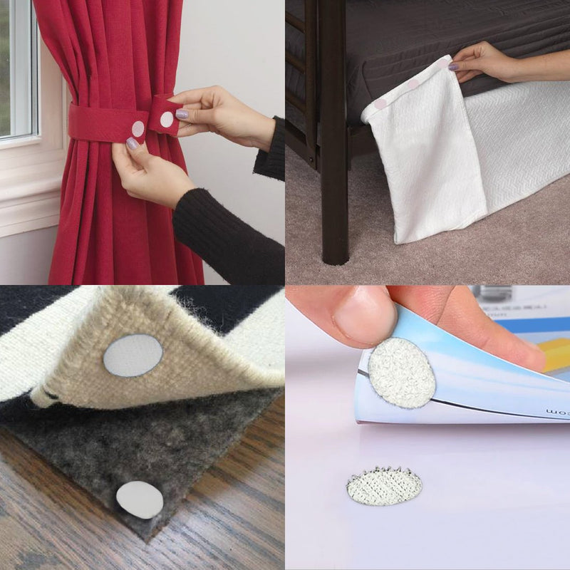 1000pcs Hook and Loop Dots 3/4 in Diameter Sticky Back Coins Heavy Duty Self Adhesive Dot Tapes for School Classroom(White) 1000 Pcs - NewNest Australia
