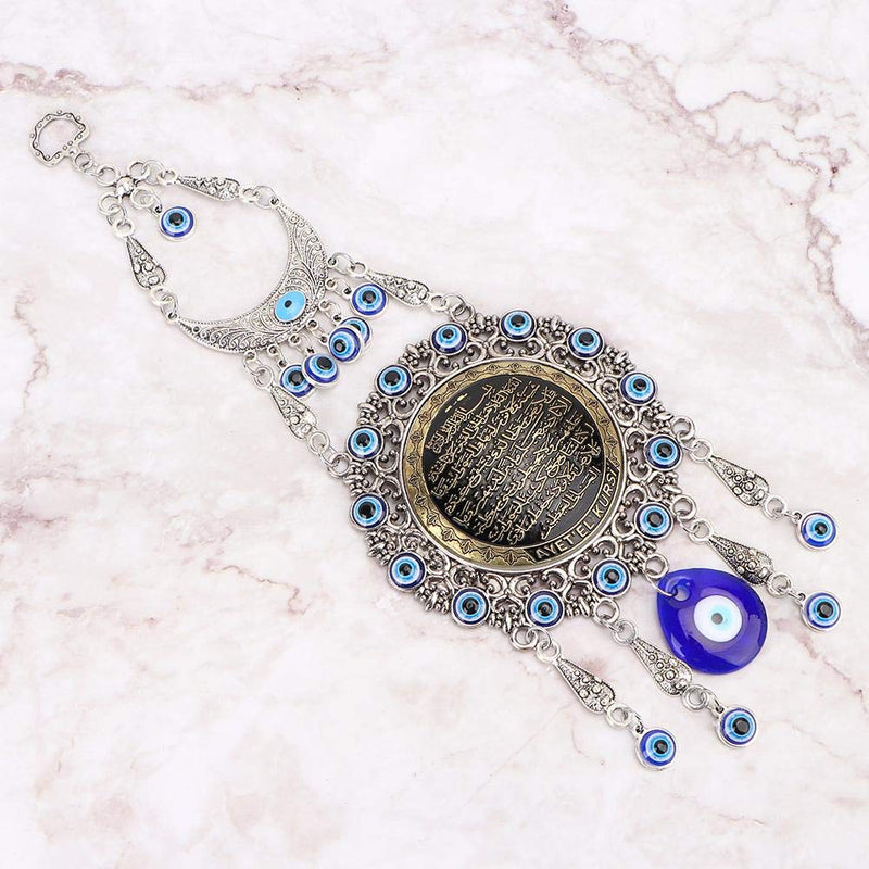 NewNest Australia - Biitfuu Blue Evil Eye, Turkish Blue Beads Amulet Delicate Blue Glass Ornament Home Protection Wall Hanging Decor for Lucky 