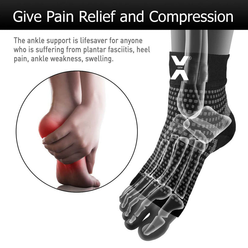 Pair of Breathable Plantar Fasciitis Socks | Compression Foot Sleeves Support Arthritis Foot Arch Ankle Heel Achilles Tendon Brace | Men and Women Night Splint Pain Relief |Sports Football Running Pink L/XL (6.5-9 UK) - NewNest Australia