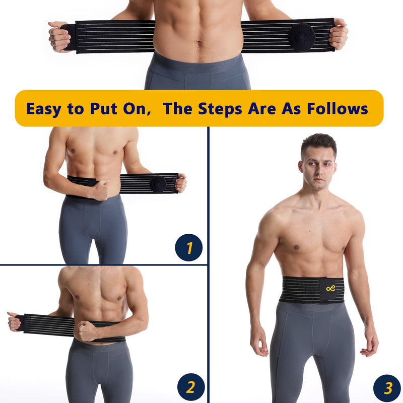 Umbilical Hernia Belt for Men and Women - Abdominal Support Binder with Compression Pad - Navel Ventral Epigastric Incisional and Belly Button Hernias Surgery Prevention Aid L - NewNest Australia