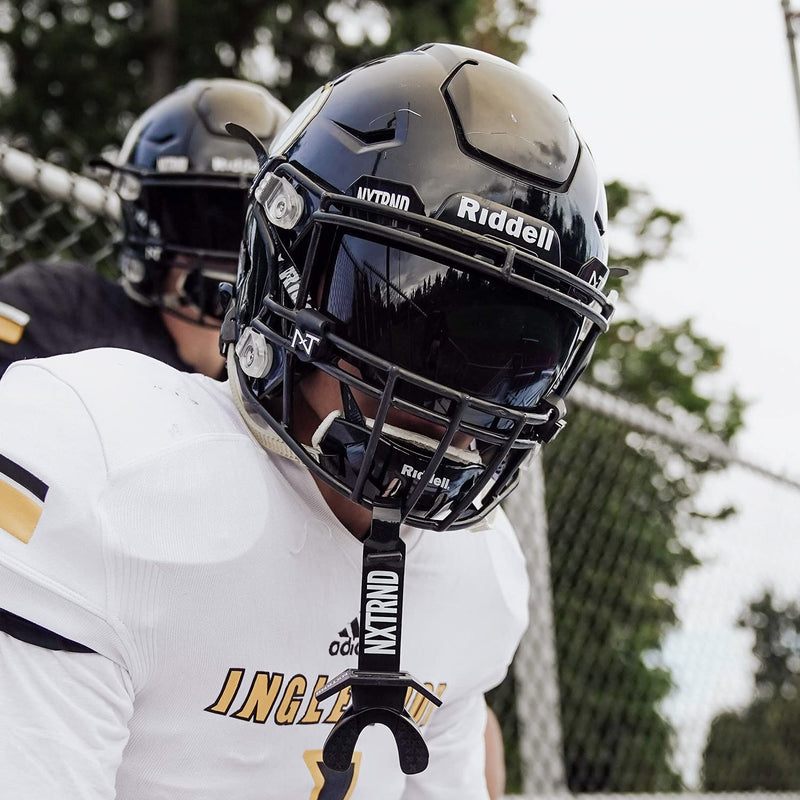 Nxtrnd Two Football Mouth Guard, Mouth Guard Football, Football Mouthpiece, Football Mouth Guard Youth, Compatible with Braces, Connected Strap (Black) Black - NewNest Australia