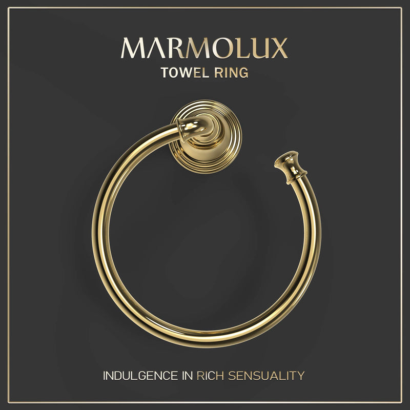 MARMOLUX ACC Gold Towel Ring Bathroom Hand Towel Holder C Shape Towel Rings Door Hanger Towels Rack Bathroom Hardware Set Wall Mount Stainless Steel Polished Gold - NewNest Australia