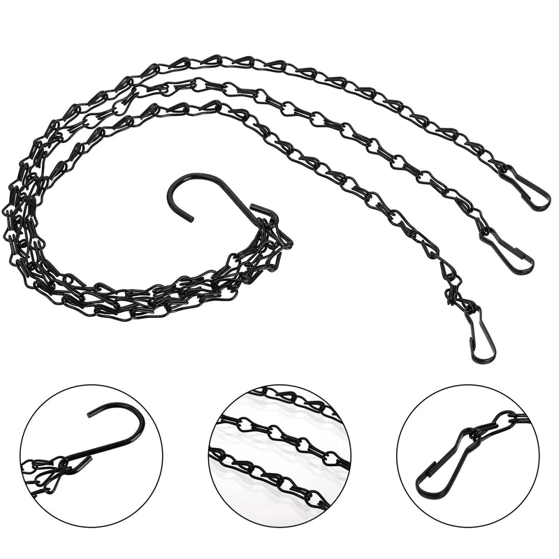 ZOOFOX 9 Pack 24 Inch Hanging Chains, 3 Leads Hanging Chain with Hooks for Plant Flower Pot Basket, Replacement Chain Hangers for Lantern, Bird Feeder, Planter and Other Ornaments, Indoor and Outdoor - NewNest Australia