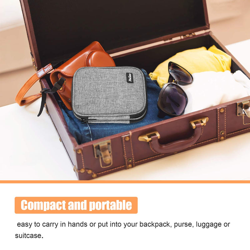 ProCase Crochet Hook Case (up to 6.5 Inches), Travel Organizer Zipper Bag for Various Crochet Hooks, Circular Knitting Needles and Other Accessories (NO Accessories Included), Grey - NewNest Australia