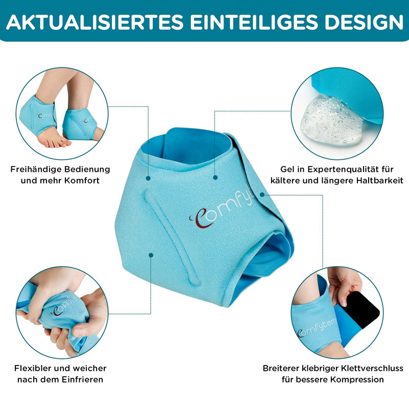 Comfytemp cooling pads foot ankle gel cooling cuff, cooling packs comprehensive cooling ankle pain relief, complete wrapping cold warm compress, reusable (2 packs) - NewNest Australia